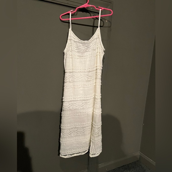 White Lace Strap Dress - Picture 3 of 3